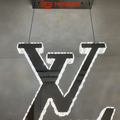 LV Logo Luxury Crystal Hanging LED Pendant Light with Remote. - Mr.Smart SA's Best Online Shopping Store