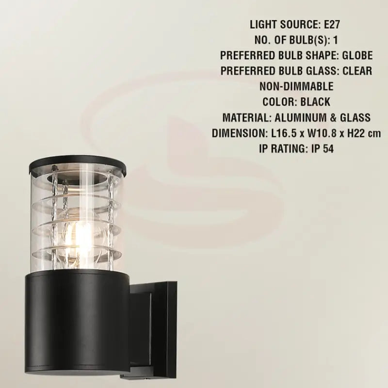 Modern Black Cylindrical E27 Wall Lamp – Outdoor & Indoor Light
Smart Life Lighting & Electrical