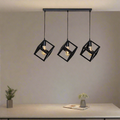 Metal matte black cubes pendant light - Row of 03. - Mr.Smart SA's Best Online Shopping Store