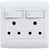 4×4 Double Socket - White.