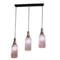 Metal Mesh Bottle Style Chandelier Light - Row of 03(Rose Gold). - Mr.Smart SA's Best Online Shopping Store