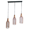 Metal Mesh Bottle Style Chandelier Light - Row of 03(Rose Gold). - Mr.Smart SA's Best Online Shopping Store