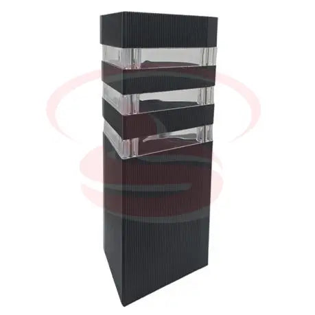 Modern rectangular outdoor wall lamp with layered glass stripes for gate and villa lighting.
Smart Life Lighting & Electrical