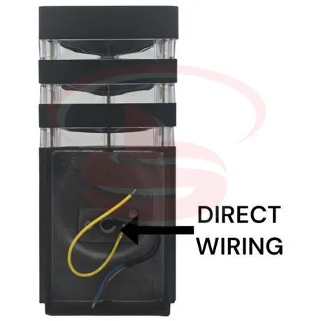 Modern rectangular outdoor wall lamp with layered glass stripes for gate and villa lighting.
Smart Life Lighting & Electrical