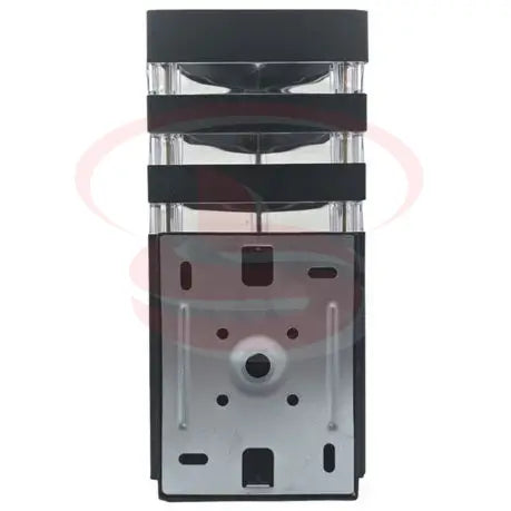 Modern rectangular outdoor wall lamp with layered glass stripes for gate and villa lighting.
Smart Life Lighting & Electrical