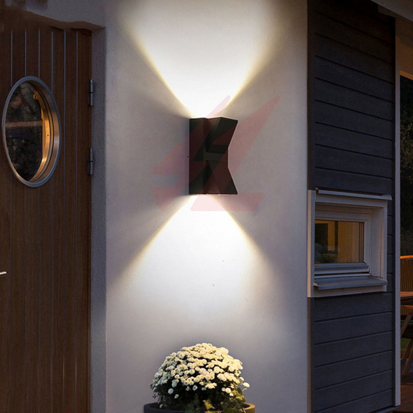 Modern Matte Black Up And Down Indoor-Outdoor wall Lamp