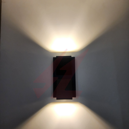 Modern Matte Black Up And Down Indoor-Outdoor wall Lamp
